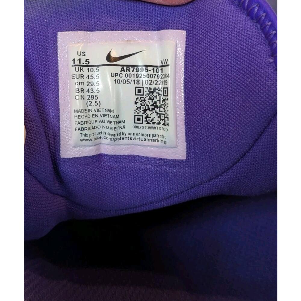 Nike Air Jordan ADG 'Dark Concord' AR7995-101 Golf Shoes Men's 11.5 White Purple - Picture 11 of 11